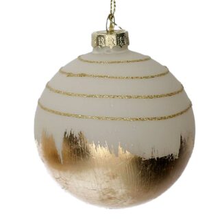 Sfera vetro crema cm ø10h10