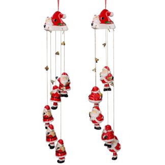 Campanello ceramica babbo natale rosso 2 assortiti cmh64