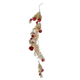 Festone plastica sfere rosso cm125