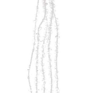 Festone plastica argento con cristalli cm33